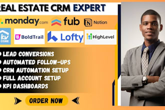 do real estate crm setup lofty crm, notion boldtrail, kvcore, fub, batchleads