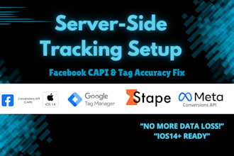 set up server side tracking and facebook capi for accurate conversion tracking