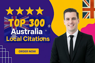 do 300 australia local citations and directory submission