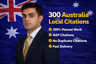 do 300 australia local citations and directory submission