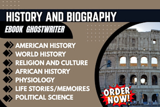 write history, biography, memoir, american history and philosophy