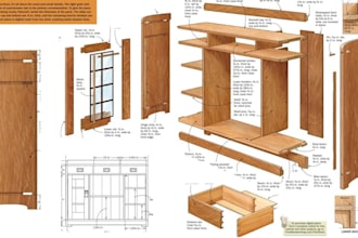 design 3d and 2d shop drawings for furniture woodworking