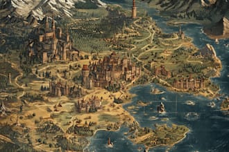 make fantasy, retro and vintage maps for board games