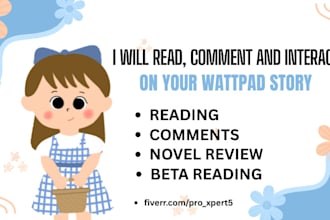 read and comment on and promote your wattpad story and other platforms