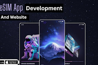 build esim app and website, linphone app, virtual phone number app,softphone app