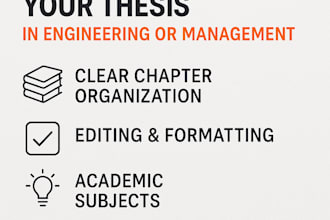 edit and structure your thesis in engineering or management