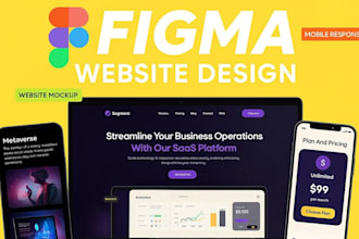 do figma UI UX design, website UI design, landing page, figma website design