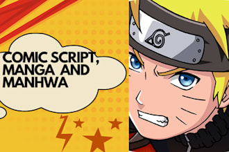 write manga comic script manhwa anime recap script manhua manga movie recap