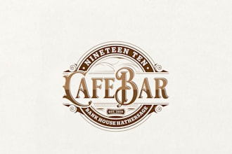 design a vintage classic creative café bar restaurant logo