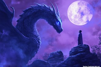 draw intricate digital fantasy landscapes or environment art