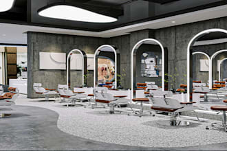 ideal 3d modern hair salon, spa interior design, nails salon, barber shop,sauna