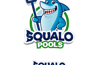 create a powerful and professional pool company logo design