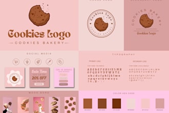 do cakes, bakery, coffee, dessert, cooking, cookies logo with brand style guide