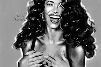 draw a stylized sketch portrait