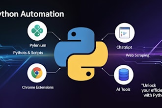 automate web tasks with python bots, selenium scripts, and custom browser automa