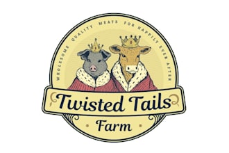 design a vintage custom agriculture or farm logo for your brand