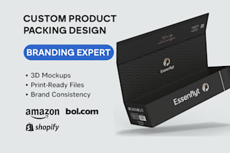 create premium product packaging design for ecommerce brands