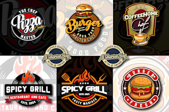 do restaurant, bar, BBQ, pizza, cafe and food logo with creative thinking
