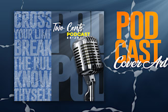 design podcast cover art and social media poster