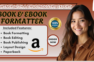 do your ebook format, paperback, cover design for amazon kdp with ready layout