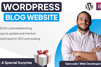 create a wordpress blog website for bloggers, authors