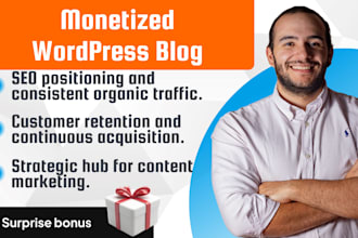 build a monetized wordpress blog website