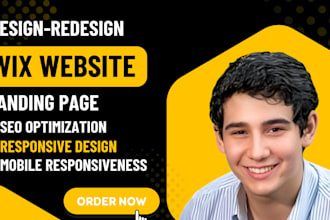 design redesign wix website develop wix landing page