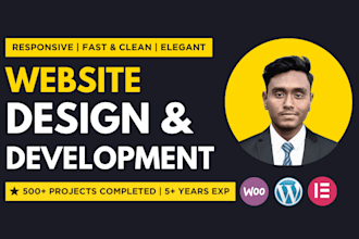 create responsive wordpress website design, development, rebuild, or clone