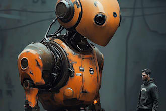 draw custom robot, mecha and cyborg character