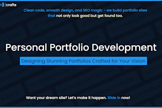 design a modern and responsive personal portfolio website