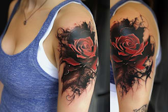 make tattoo design, realistic tattoo art