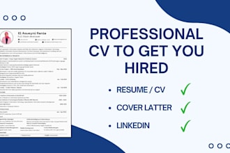 write a professional CV or resume to boost your career