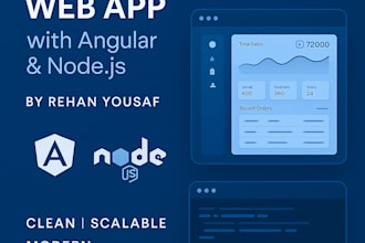 develop chat, calendar, auth web apps using angular and nodejs
