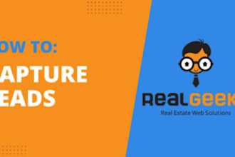 setup real geeks website, drip automation landing lead generation pages