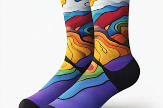 draw custom and unique socks design
