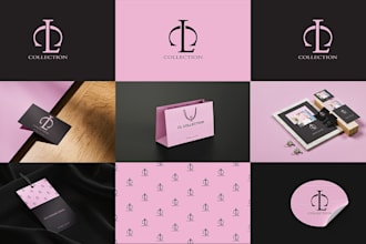 luxury brand identity design for fashion and restaurant brands
