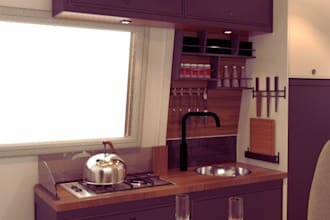 model 3d motorhome design, cgi camper van, rv , mobile shop, food truck trailer