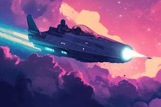 draw spaceship, sci fi illustration and sci fi art