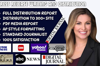 write and submit press release for premium PR distribution to top media outlet
