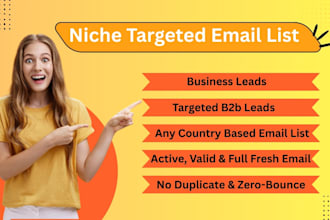 do niche targeted email list, b2b, bulk email marketing