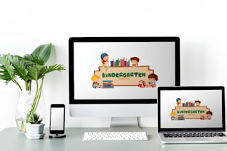 do kids, daycare, childcare, preschool and toy shop logo
