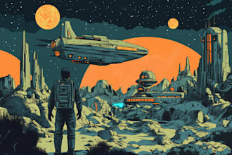 make sci fi illustrations