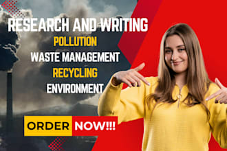 work on hazards, pollution, waste management and recycling