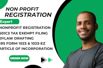file your 501c3 paperwork, non profit registration, form 990, 1023ez, bylaws