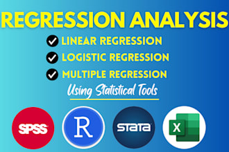 do linear, multiple, and logistic regression analysis using statistical tools