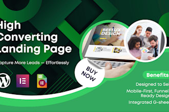 design a responsive lead generation landing page in wordpress