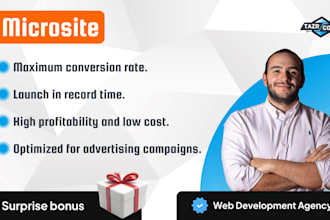 micro website for campaigns, events, advertisements, promos