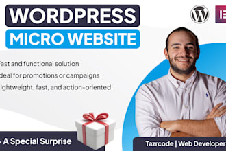 micro website for campaigns, events, advertisements, promos