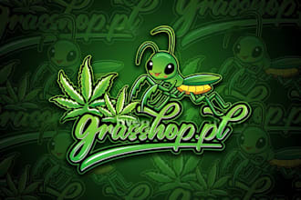 do cannabis, marijuana, weed, hemp, cbd, and mascot logo without any copyright