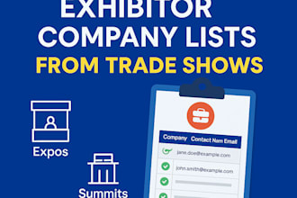 provide event exhibitors lists from the international exhibitions